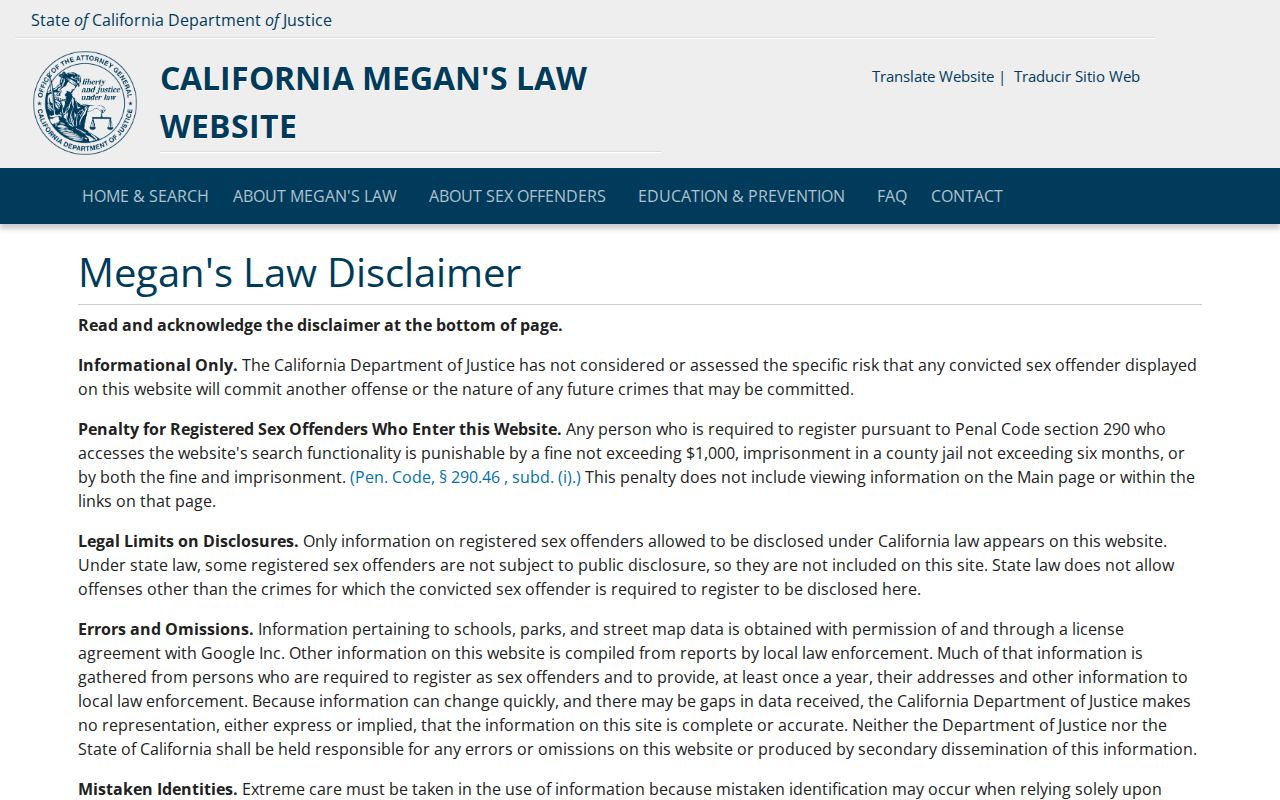 San Mateo County Probation Department official services page